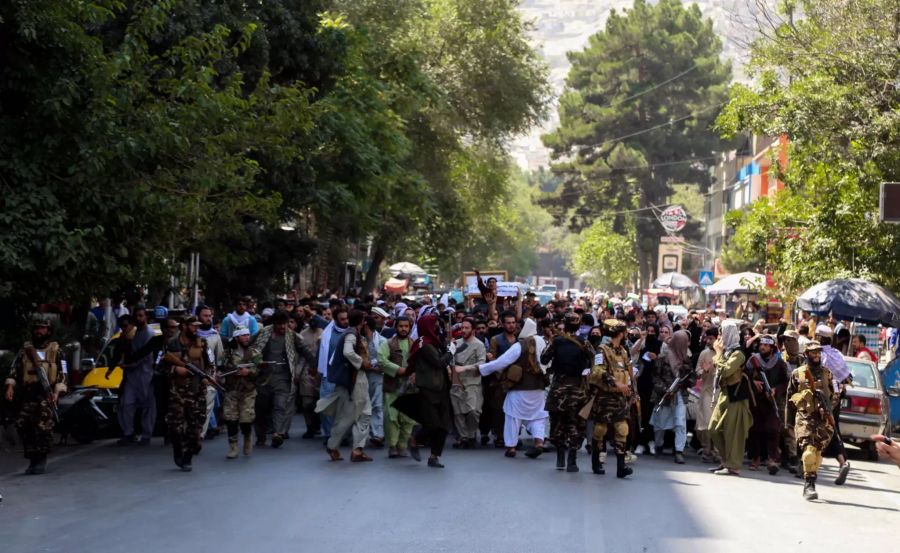 Afghanistan crisis - protest in Kabul