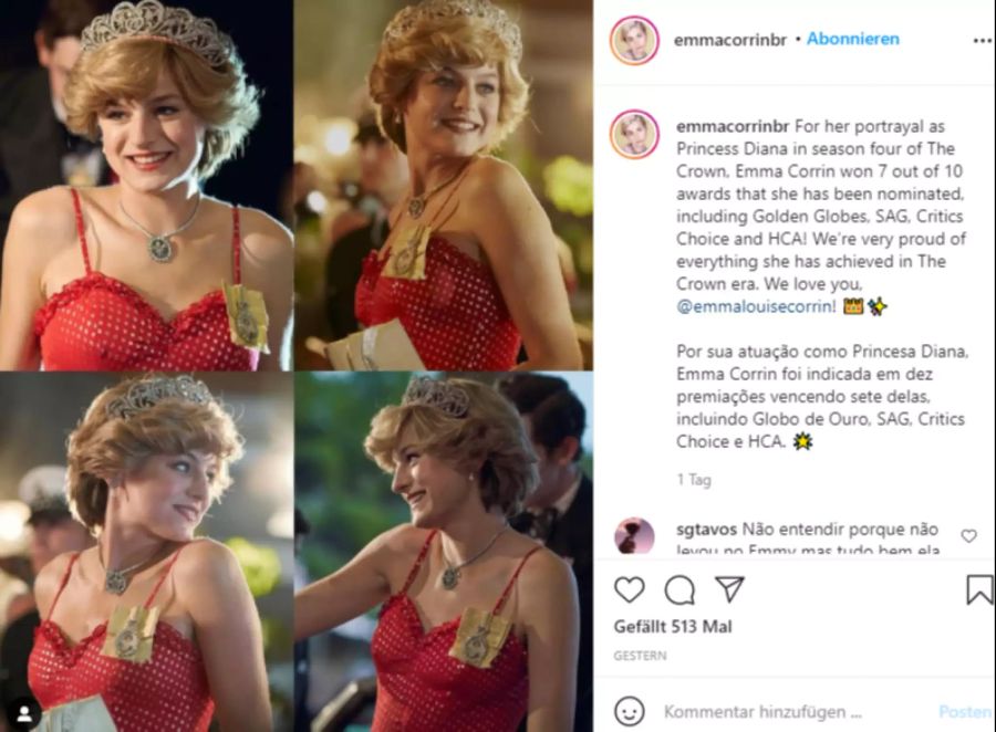 Emma Corrin ist bekannt für ihre Rolle als Prinzessin Diana in «The Crown».