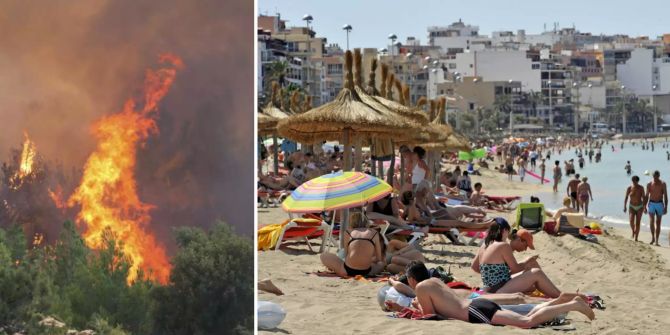 Türkei Ferien Waldbrand