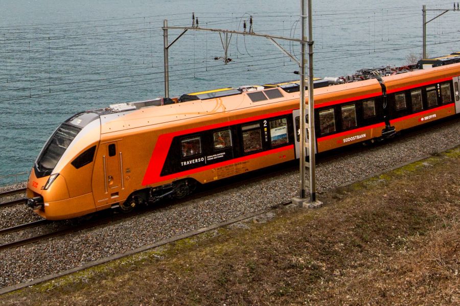 In den Traverso-Zügen der Südostbahn (SOB) zwischen Burgdorf und Herzogenbuchsee BE hört man teilweise ein «Rülpsen».