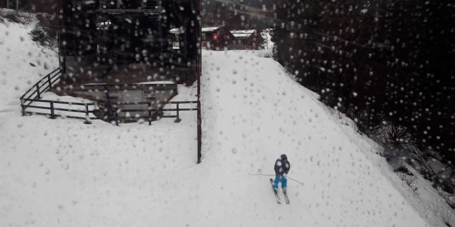 Schlechtes Wetter auf Piste