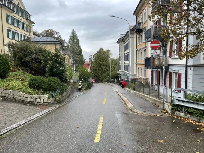 Unfallörtlichkeit St.Georgen-Strasse in St. Gallen. Unfallörtlichkeit St.Georgen-Strasse