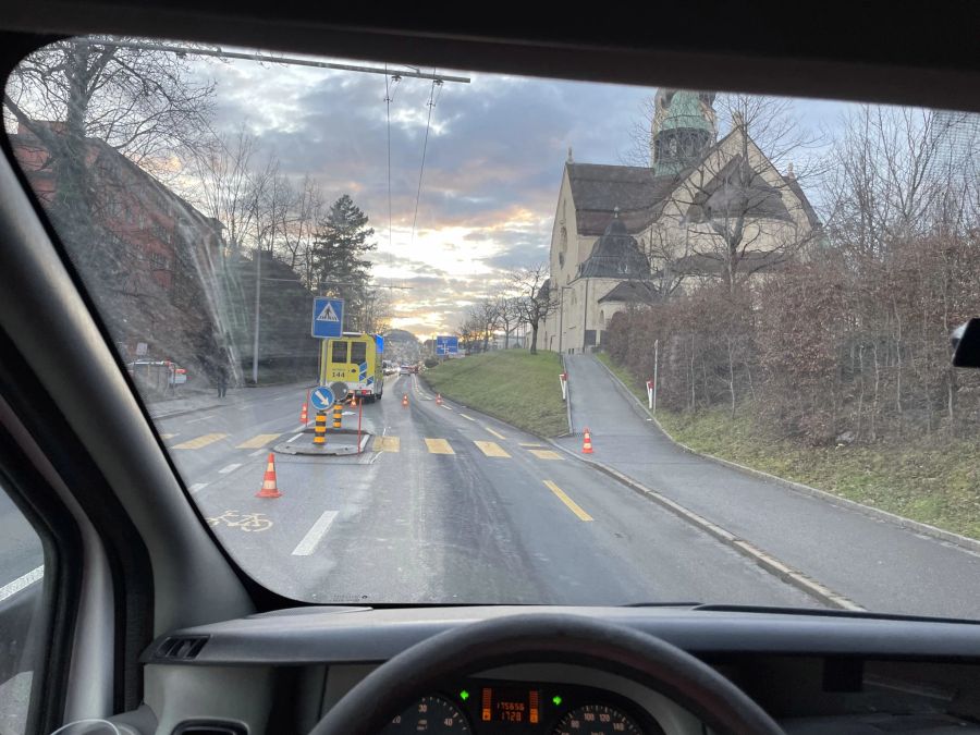 Unfallstelle Rorschacher Strasse