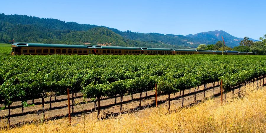 Ein besonderes Erlebnis für Weinliebhaber: mit dem Zug durchs Napa Valley.