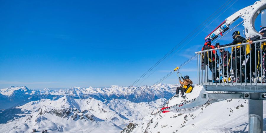 Zipline, Berge, Alpen