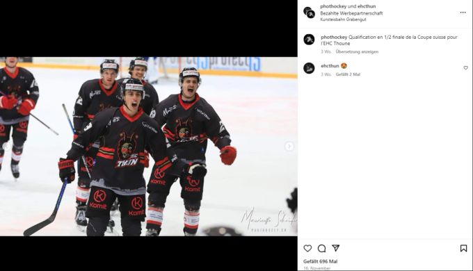 Der EHC Thun könnte sich eine Zukunft in der Swiss League vorstellen. EHC Thun