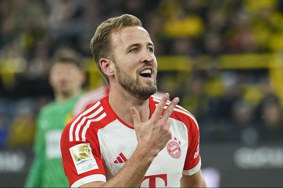 Harry Kane trifft bei den Bayern nach Belieben, zuletzt gegen Dortmund dreifach.