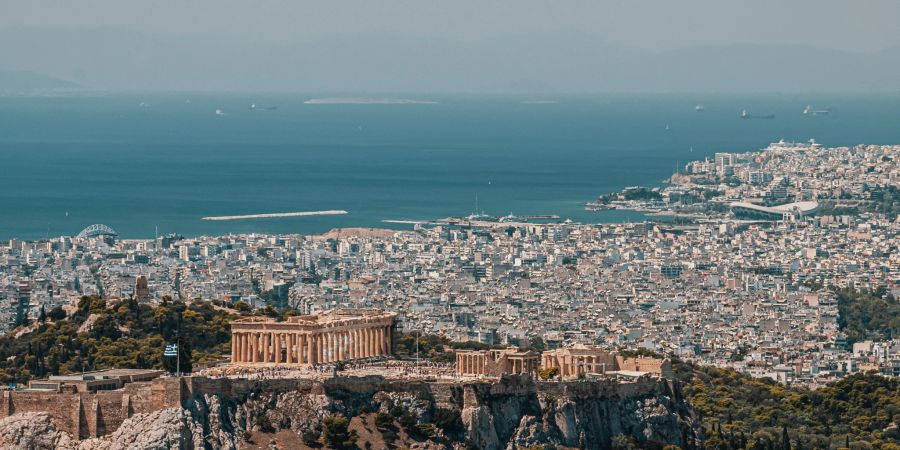 blick auf akropolis athen