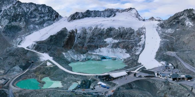 Bilder von der Weltcup-Piste in Sölden vom Donnerstag. In einer Woche geht hier die Ski-Saison los. Manuel Feller Sölden