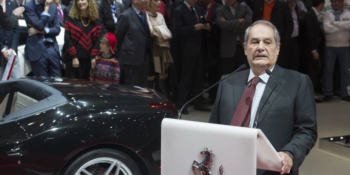 Amedeo Felisa am Genfer Autosalon 2015. Damals noch als Ferrari-CEO. Jetzt übernimmt er die Stelle bei Aston Martin. aston Martin