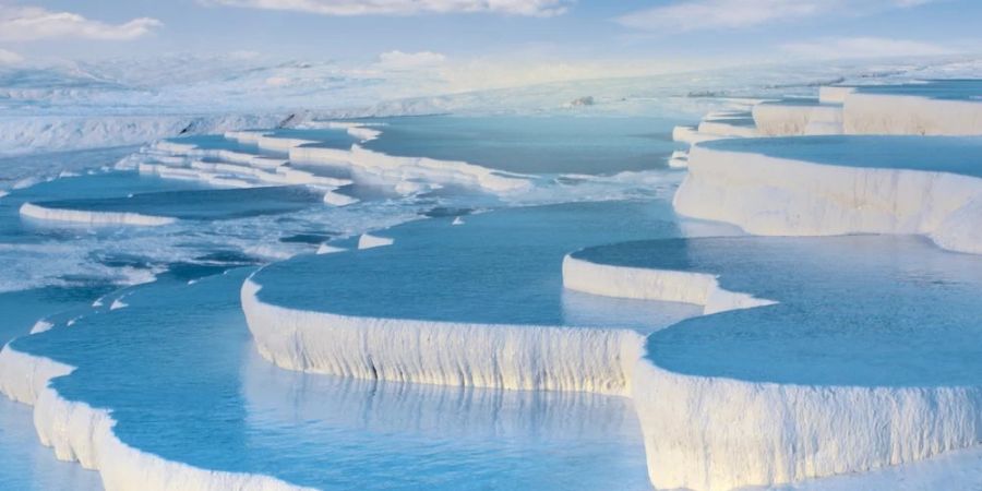 Heute ist es verboten, in den Becken von Pamukkale zu baden.