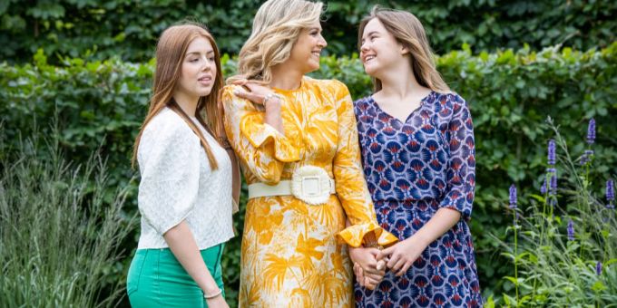 Máxima der Niederlande und ihre jüngeren Töchter Prinzessin Alexia und Prinzessin Ariane. maxima der niederlande