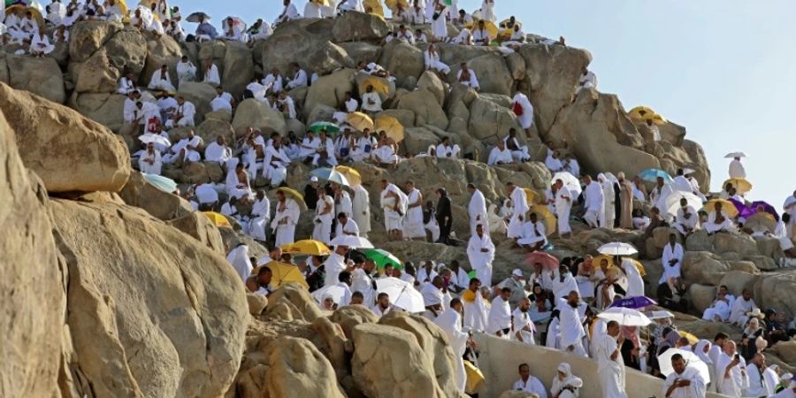 Pilger auf dem Berg Arafat