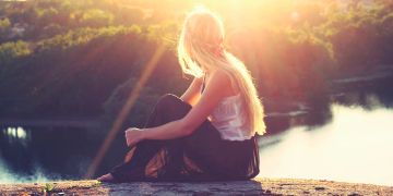 Frau Sonnenuntergang