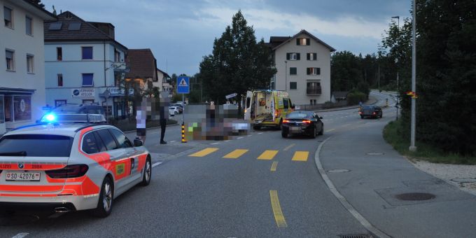 Biberist SO: Kollision zwischen Auto und Fussgänger. Biberist SO