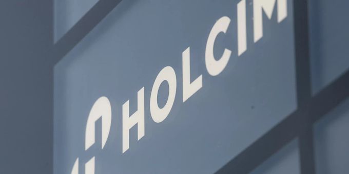 Das Logo der Baustoffhandelfirma Holcim, aufgenommen in Zug. (Archivbild) holcim Ltd