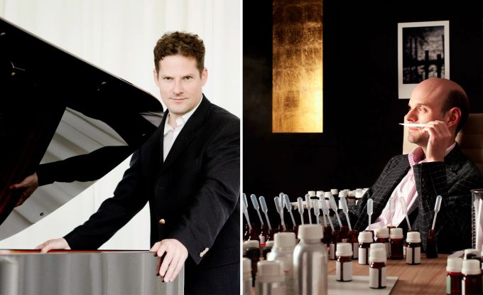 Zwei Meister ihres Fachs: Pianist Oliver Schnyder und Parfümeur Vincent Micotti. Micotti und Schnyder