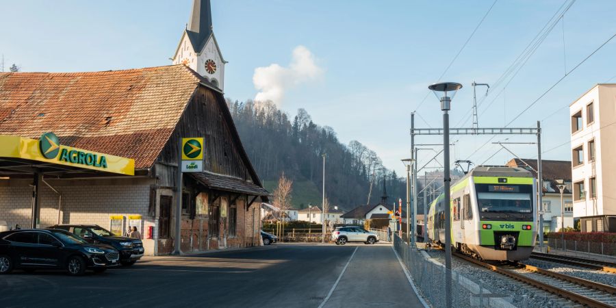 Das Zentrum von Menznau im Wahlkreis Willisau des Kantons Luzern.