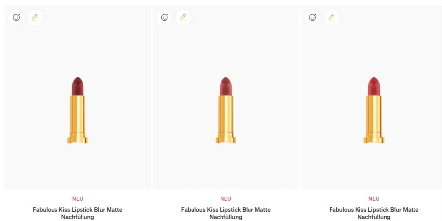 Die neue Kollektion von Carolina Herrera bietet drei neue Lippenstiftnuancen.
