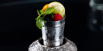 Cocktail Silberbecher Limette Orange