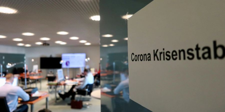 Der Corona-Krisenstab im Bundeskanzleramt Anfang des Jahres.