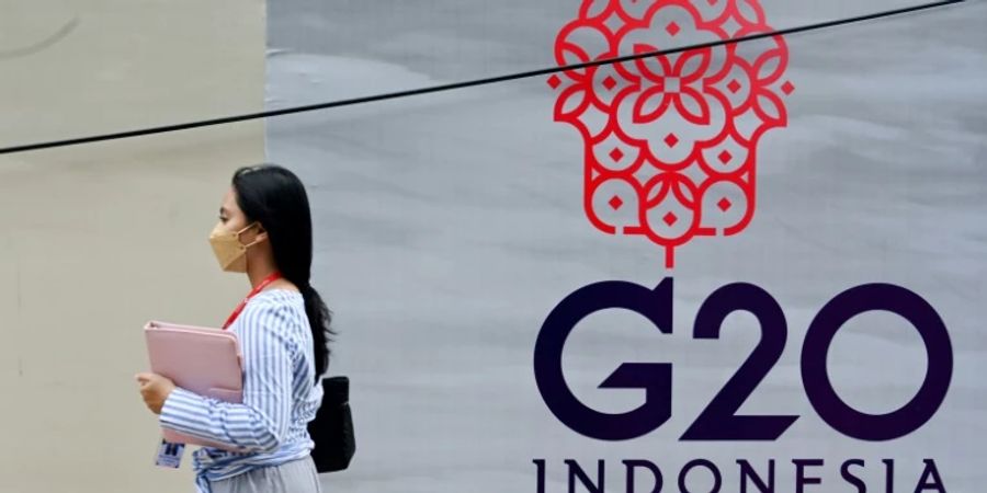 G20-Plakat in Jakarta