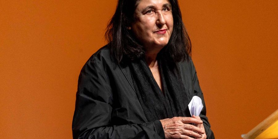 Emine Sevgi Özdamar im Staatstheater Darmstadt.