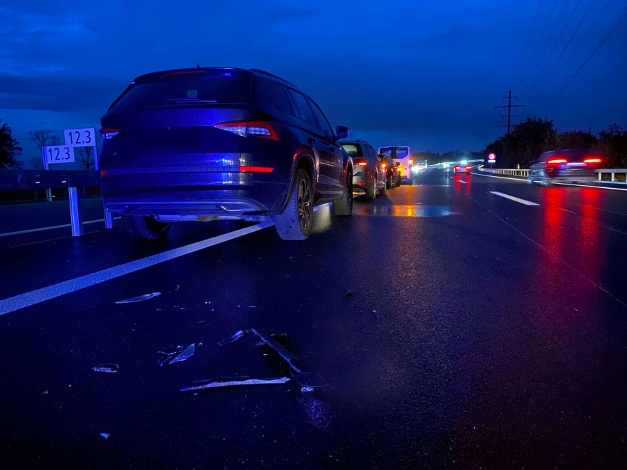 Verkehrsunfall auf der A14