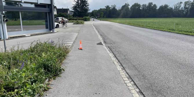 Unfallstelle Fasanenstrasse Heerbrugg.