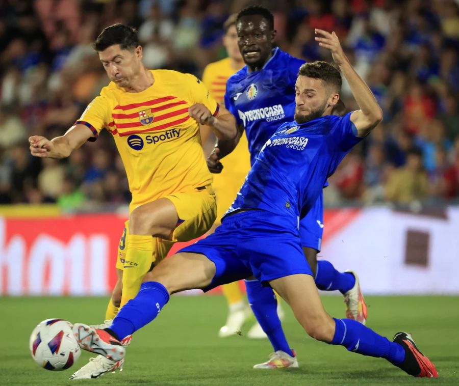 Robert Lewandowski vom FC Barcelona beim Spiel gegen Getafe.