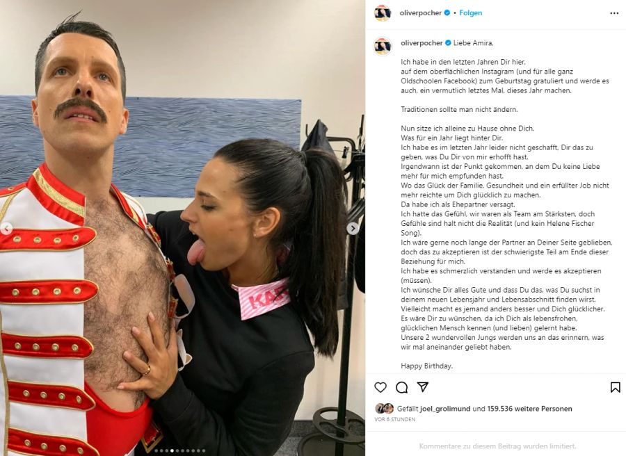 Oliver Pocher und Amira haben sich getrennt.