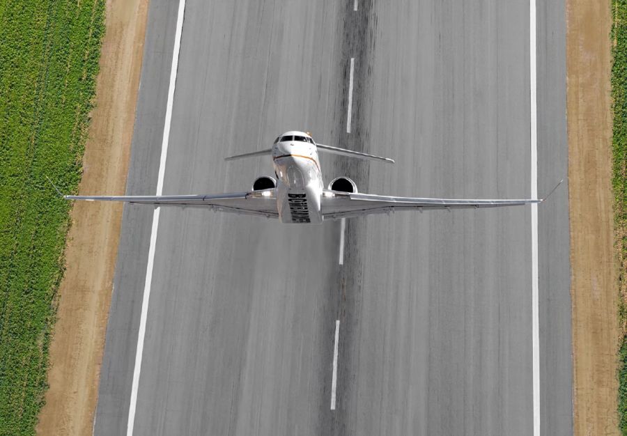 Bombardier Global 7500 Startbahn