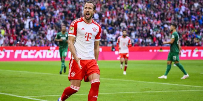 Harry Kane erzielt einen Doppelpack im Spiel gegen den FC Augsburg. Harry Kane