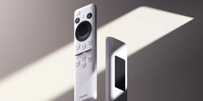 Die neue Fernbedienung lehnt optisch an Micky Maus an, und lädt per Solarstrom. Samsung IFA 2023