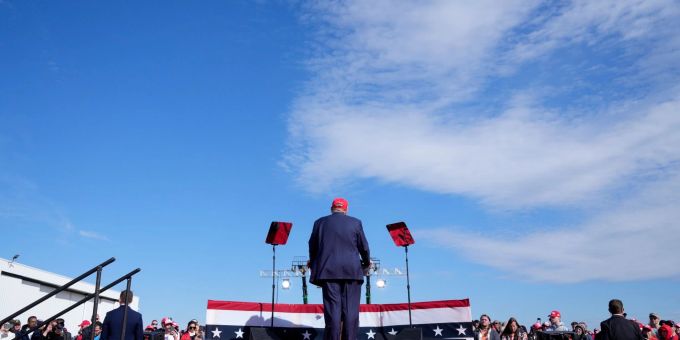Donald Trump tritt im Wahlkampf allein auf. Donald Trump