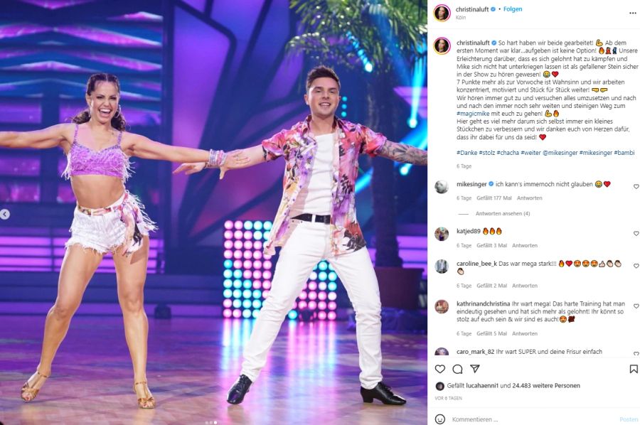 Christina Luft und Mike Singer tanzen gemeinsam bei «Let's Dance».