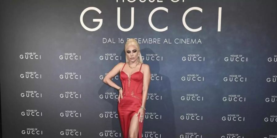 Lady Gaga stellt «House of Gucci» in Mailand vor. Foto: Gian Mattia D'alberto/LaPresse/AP/dpa