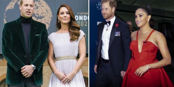 Nach Meghan und Harry (rechts) wurde viel häufiger gesucht als nach William und Kate. prinz harry