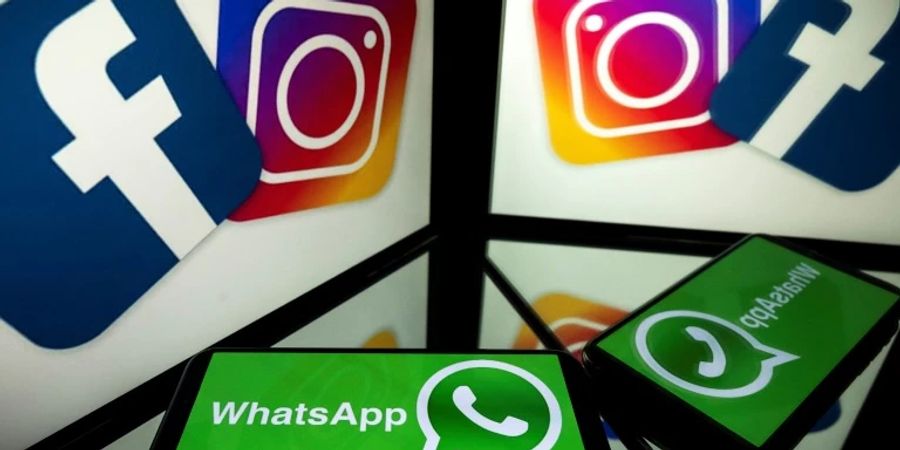 Logos von Facebook, Instagram und Whatsapp