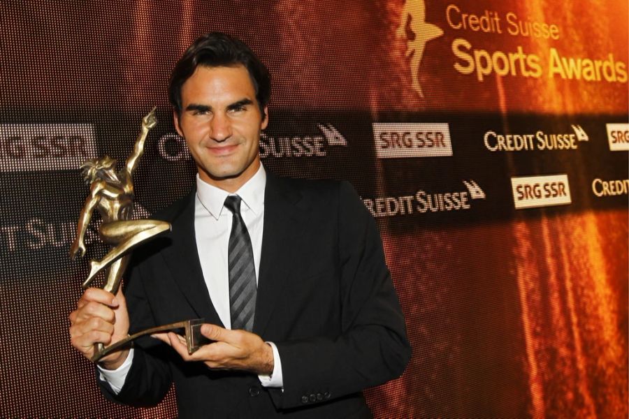 Tennisspieler Roger Federer gewinnt den Credit Suisse Sports Award als Sportler des Jahres 2012.