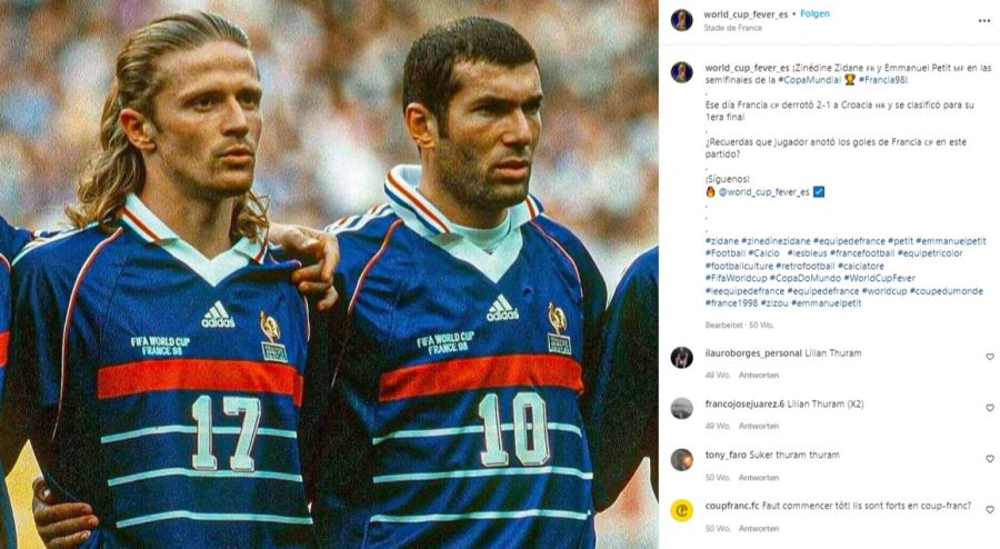 Frankreichs WM-Helden von 1998: Emmanuel Petit und Zinedine Zidane.