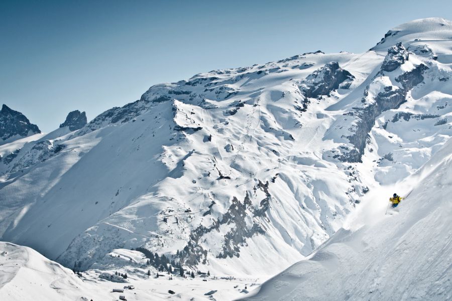 Ein Freerider am Titlis.