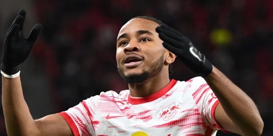 Christopher Nkunku traf für Leipzig zum Sieg. Foto: Sebastian Kahnert/dpa-Zentralbild/dpa