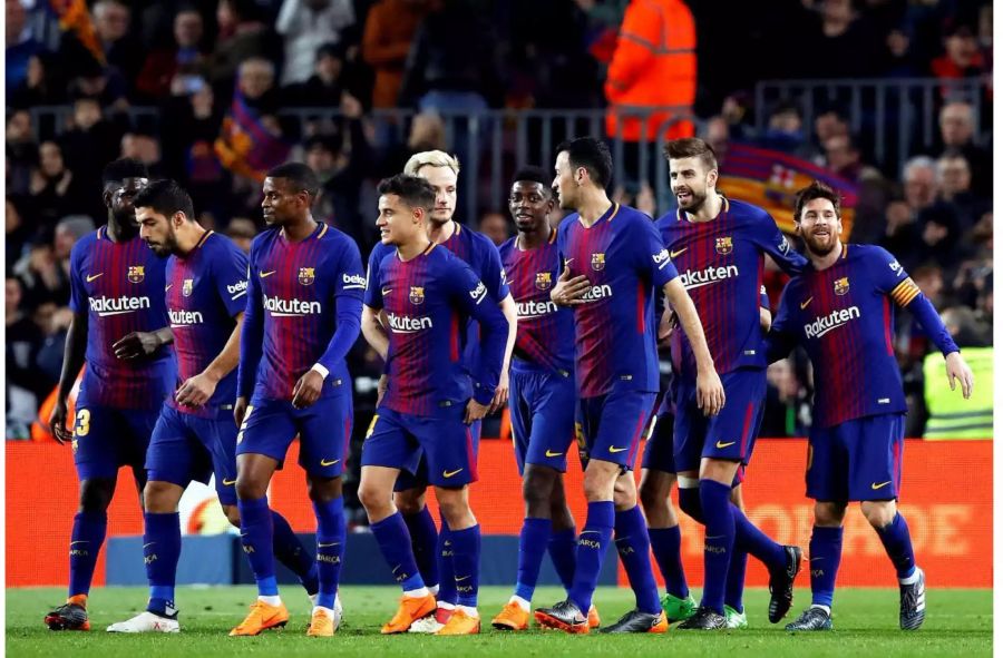 Unbeirrt pflügt sich Barcelona den Weg zum Meistertitel: Beim Heimsieg im katalanischen Derby gegen Girona liegt der grosse Favorit nach drei Minuten im Hintertreffen. Dann starten aber Suarez (drei Tore) und Messi (zwei Tore) den Turbo. Nach 76. Minuten steht es 6:1 für Barca, zwischenzeitlich trifft auch noch Coutinho für den wahrscheinlich baldigen spanischen Meister.