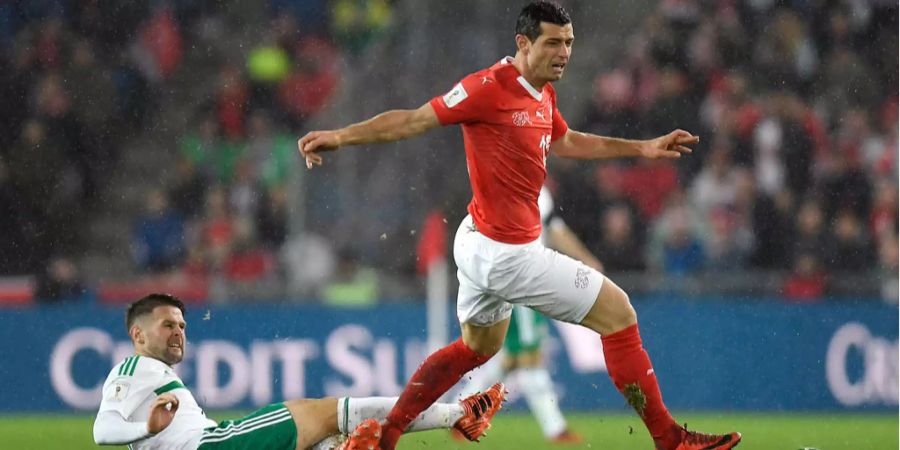 Blerim Dzemaili beim WM-Barrage-Spiel der Schweiz gegen Nordirland.