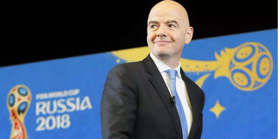 Fifa-Präsident Gianni Infantino bei der WM-Auslosung in Moskau.