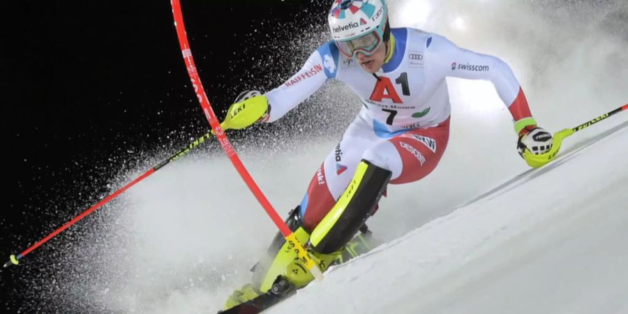 Daniel Yule fährt den 2. Lauf in Schladming