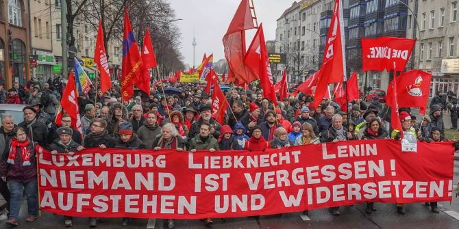 Die demo in Berlin.