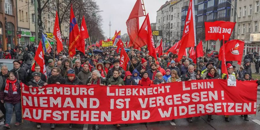 Die demo in Berlin.