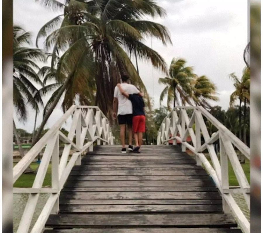 Hier geniesst der 22-Jährige Ferien in Varadero, Kuba.